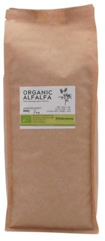 ALMICANNA: Organic Alfalfa Pellets 100% Bio 2kg - Natürlicher Stickstoff Dünger und Nährstoff Booster für Cannabis - Amendment im Living Soil
