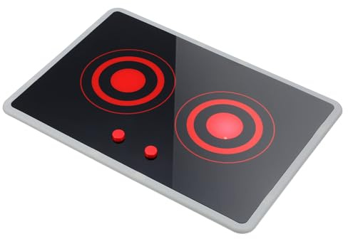 FUNNETOYU Juego de Cocina Estufa de Inducción de Juguete Pequeña 28 X 18 Cm, Electrodomésticos de Cocina de Juguete con Efectos de Luz y Sonido, Accesorios para Juegos de Simulación