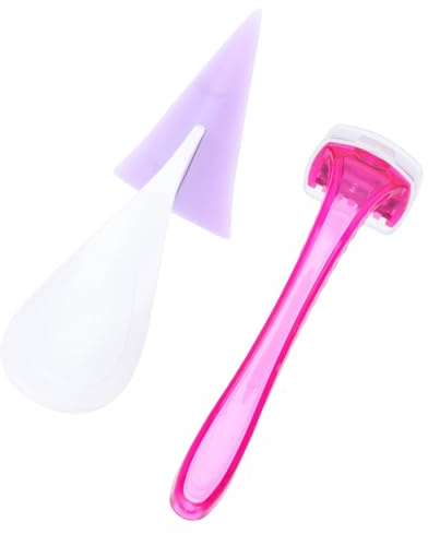 Amosfun Recortadora de Damas para Partes Privadas, Maquinilla de Afeitar para Mujer en Caja, Diseño Triangular Rojo, Afeitado y Rápido para Zona Bikini y Axilas Color