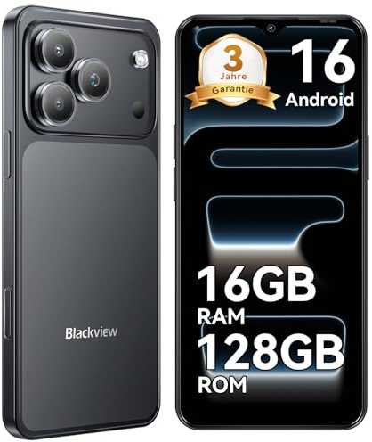 Blackview Wave 7C Android 16 Téléphone Portable, 128Go/2To, 4G Dual SIM | 5000mAh, Caméra 32MP IA, Écran 6.56 HD+, Smartphone Enfant/Aîné avec Coque, Face ID/IP54/3 Ans de Garantie