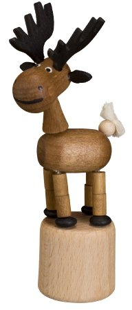 Wackeltier Elch Wackelfigur Seiffen Spielzeug Höhe 10cm Erzgebirge NEU