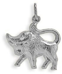 Sternzeichen Tierkreiszeichen Anhänger Stier 3D Sterling Silber 925 (Art.213204)