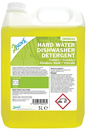 2 Work 2W06243 5 Litre 1-Piece Dishwasher Liquid, Yellow