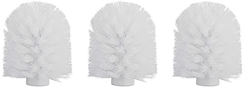 Case Wind ersetzbare Juego de 3 – Escobillero de WC, Escobilla de recambio para cepillo para cepillo de color blanco de plástico para WC Cuarto de baño