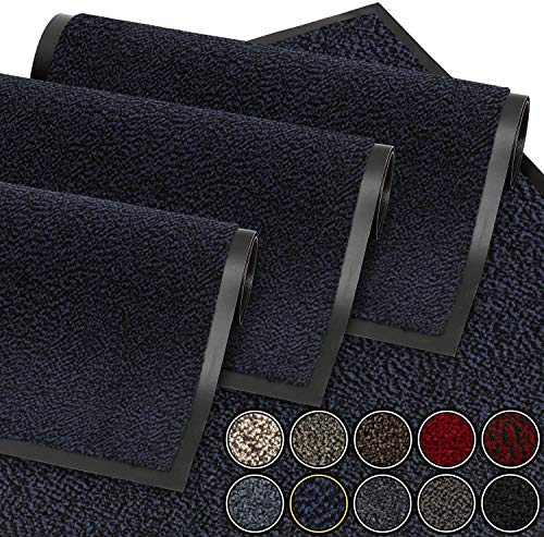 GadHome Tappeto Ingresso casa, Blu 40x60 cm |Tappeto da Esterno, intrappola la Polvere | Zerbino Impermeabile, Lavabile, Resistente allo Sporco | Tappetino Antiscivolo Cucina, Camera da Letto