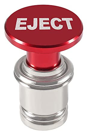 Misil de Fuego y Botón de Expulsión Encendedor de coche 12V Enchufe de mechero Auto Accesorios de repuesto Se adapta a la mayoría de los vehículos de automoción (Rojo EJECT)