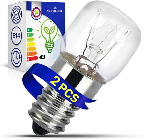 2 Pièces Ampoule E14 pour Four 230/240V 25W 300°С avec le Code Original 00032196 032196 82461076 pour Bosch pour Smeg - MONTERAL
