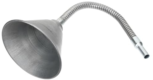 GLEAVI Entonnoir en Fer Flexible Argenté pour Tuyaux D'huile, pour Voitures et Camions, Conception Pratique et Solide