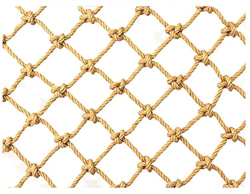 Hanfseilnetz für Kinder Klettergerüst – Spielplatz-Cargo-Netz mit Felsleiter und Hängematte für Kinder – Baumhaus-Wandnetz – Durchmesser 8 mm, 10 mm, 12 mm – ideal für Baumhaus oder Spielen im Freien