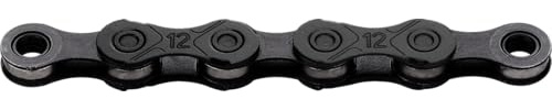 Cykelkedja, KMC cykelkedja, X12 Blacktech, 1/2 x 11/128 tum, 126 länkar, 12-faldigt, vaxad, svart