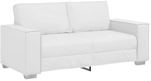 vidaXL Sofá de Dos plazas 180 cm Cuero sintético, Sofá Moderno para la Sala de Estar, Sofá Rectangular cómodo, Sofá de Cuero sintético Duradero, Lounge ergonómico, Muebles urbanos con Estilo