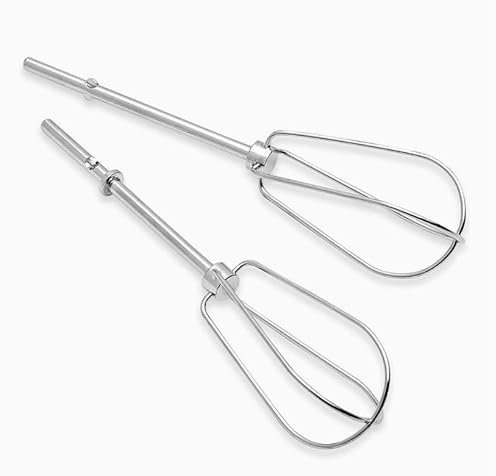 Annlpoy 2 piezas de repuesto para raqueta de huevos inoxidable,Batidor Eléctrico Accesorios,Batidor para Batidora de Mano de Repuesto,Batidora de Huevos Plata Metálica Accesorios,para aplicaciones