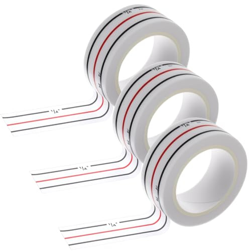 Bremorou 3 Pack Diagonal Seam Tapes Seam Guide Tape For Sewing Machines, Sewing Basting Tape For Hemming And Stitching Straight Diagonal Seams Instruction Tool 10 Yard Each Roll