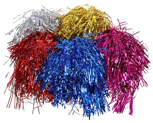 Toyvian 5 Pièces Perruques Colorées Unisexes Lot de Perruques Élégantes avec Paillettes Métallisées et Hommes Résistantes et Réutilisables