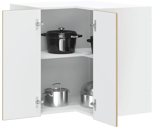 THOYTOUI Küchen-Eckhängeschrank Artisan-Eiche Holzwerkstoff für optimale Platzausnutzung und dekorative Küchengestaltung im Zuhause