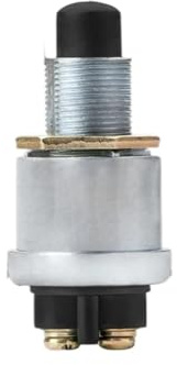 Pulsante di avviamento del motore dell'auto 50A Interruttore senza chiave DC 12V/24V piccolo da corsa Interruttori accensione pulsante(Black)