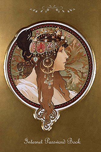 Internet Password Book: Alphonse Mucha password journal for women. Featuring large print, emergency contacts, at a glance most frequently used ... size. (Alphonse Mucha Password Book, Band 13)