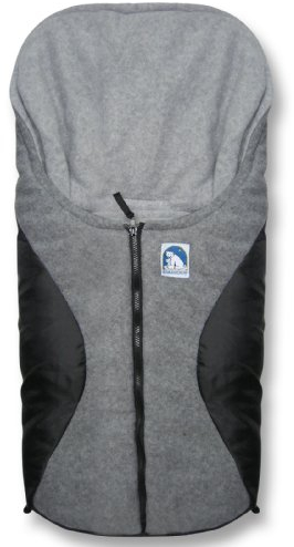 Heitmann Eisbärchen Fußsack Babyschale, Design:schwarz/grau GS