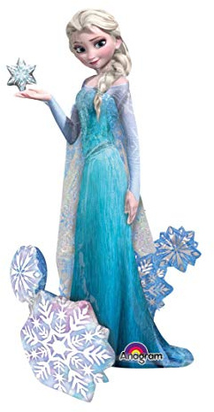 Amscan 110087-01 – Air Walker folieballong Frozen Elsa snödrottningen, storlek 88 x 144 cm