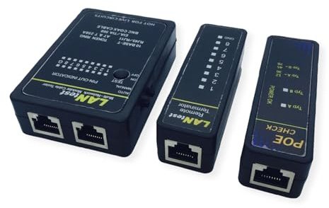 VALUE LANtest Multi-Network Tester per cavo e PoE, Nero