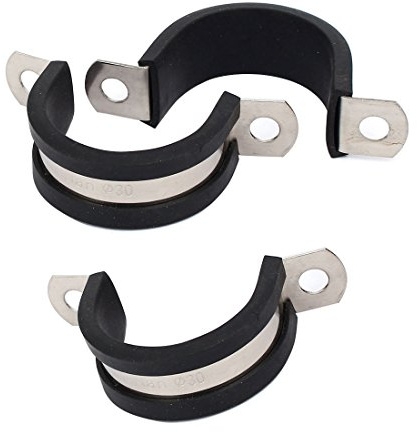 sourcing map 30mm Drm EPDM Gummi gefüttert U geformt Rohr Draht Klemmen Klippe 3 Stück de
