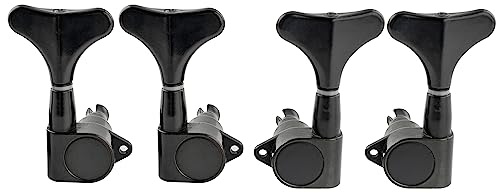 Musiclily Pro L2+R2 Bass Meccaniche per Basso Elettrico 4 Corde tipo Ibanez, Nero
