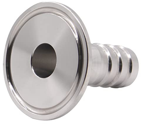 DERNORD 1.5 Tri Clamp to 1 Hose Barbed Adapter SUS304 Sanitary Hose Pipe Fitting (1 Inch Barb Hose)