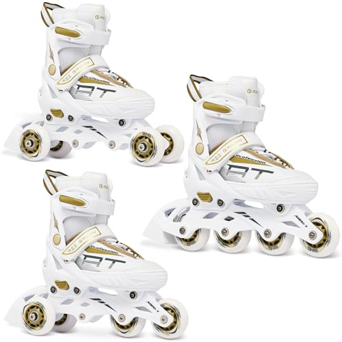 RAVEN Profession 3in1 Inlineskates Triskates Rollschuhe Inliner für Kinder und Erwachsene verstellbar