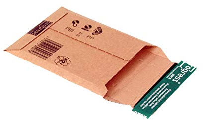 progressPACK Versandtasche Premium aus Wellpappe, CDs, 145 x 190 x - 25 mm, PP W01.00; braun; 100 Stück im Pack