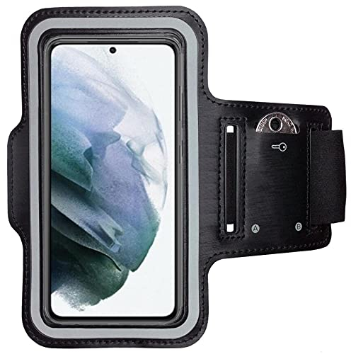 CoverKingz Brassard de Sport pour Samsung Galaxy S21 FE - Brassard pour Smartphone, Accessoire de Sport avec Poche pour Les clés Galaxy S21 FE - Accessoire Sport, Brassard téléphone Portable Noir