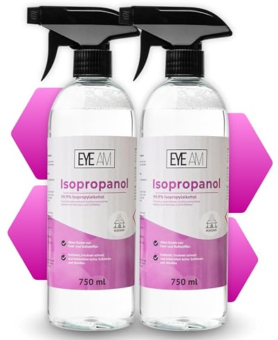 Isopropanol IPA 99,9% | Reinigungsalkohol für Küche, Haushalt, Kosmetik und Industrie (1500ml Sprühflasche)