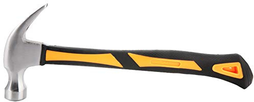 Holzbearbeitungshammer, Klauenhammer, 13 Unzen, quadratisch, Lammhorn, langer Stiel, Hammer, 50 HRC, Doppel-V-Design, Edelstahlgriff, Kohlenstoffstahl, gerade für Vatertag, Weihnachten, Geburtstag