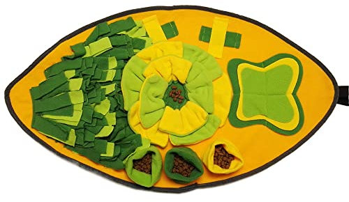 ACSUZ Blumenform Schnüffeln Denkspiele Hundespielzeug Plüsch Welpen Kätzchen Spielzeug Energie Verbrauchende Nasenarbeit Schnüffelmatte