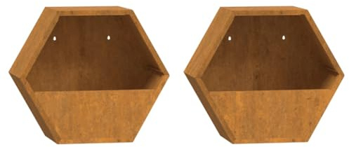 vidaXL Wand-Pflanzkübel 2 STK. Rostig Cortenstahl 30x10x25 cm