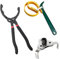 3 Pièces Cle Filtre à Huile Réglables Set, Pince Filtre a Huile 60-115mm, Clé à Filtre à Huile à 3 Griffe 45-100mm, Clé a Sangle à Filtre à Huile 60-140mm, Outils de Réparation Automobile (3)