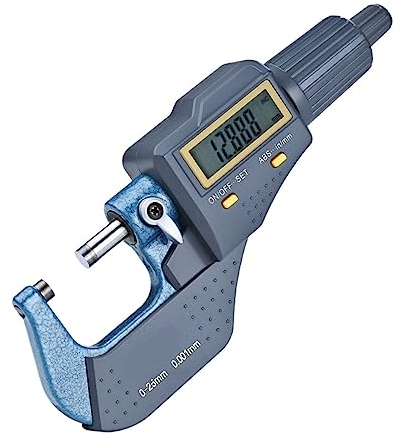 FUNTLY bügelmessschraube 0,001 mm 0–25 mm digitales Außenmikrometer, elektronische Mikrometer, Messgerät, professionelle industrielle Messwerkzeuge