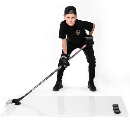 ACE HOCKEY Shooting Pad 30” x 60” - Shoot Like on Real Ice - Practice Shooting, Stickhandling, Passing Skills on 12.5 sqft - Convenient Off-Ice Training - Easy to Carry - Synthetic Ice Mat