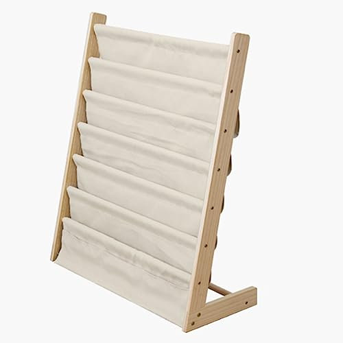 Regale Displays an der Wand, bodenstehender Bücherständer, Katalog-Literaturständer für Wohnzimmer, Klassenzimmer, Büros, Holz-Zeitschriftenhalter mit abgestuftem Design (Größe: Bodenstehend-L) (