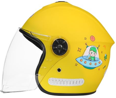 Cartoon-Kinder-Motorrad-Halbhelme, Coole Go-Kart-ATV-Helme Für Jungen Und Mädchen Für 2–14 Jahre, Retro-Moped-Mütze Für Jugendliche, Go-Kart-Dirt-Bike-Roller-Helm D,50-56CM
