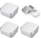 Lot de 3 boîtes carrées en aluminium à trois couches, porte-savon, porte-savon de salle de bain, porte-savon portable, convient pour les voyages, les voyages d'affaires, la salle de bain (7,9 x 7,9 x