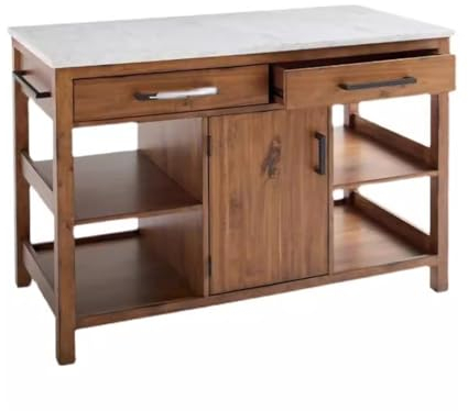 GLigeT Kitchen Island Freestanding Kitchen Island Table Movable Cooking Table Open Retro Cabinet Bowl Cabinet and Sideboard Mobile Kitchen Storage Islands