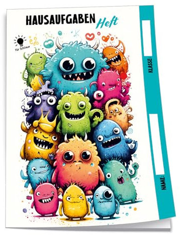 TRÖTSCH - Hausaufgabenheft für Schlaue Monster: Schulplaner Hausaufgabenheft Timer Terminkalender