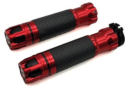 WITTYL Griff Universal CNC Motorrad Lenker Lenker Enduro Moto Lenkergriff Für BMW R1200S R1200ST R1150RT F650CS R1100S R1150R S1000RR Lenkerabdeckung(Red)