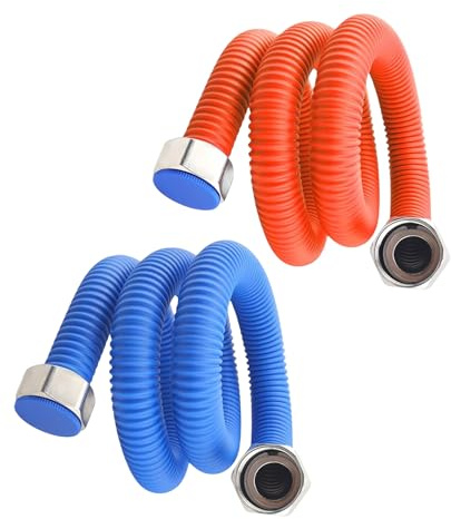 36 inch Flexible Stainless Steel Corrugated Water Heater Connector,3/4 FIP x 3/4 FIP Water Heater Supply Lines Fit For Water Softener Hot &Cold Water Hose
