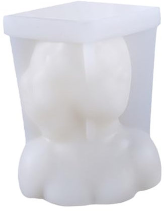 DIYEAH Kerze Silikonform Formen Aromatherapie Körper Kerzenständer Schmelzwachs Dekorationen Licht Seifenform Kerzenform Mädchen Skulptur Form DIY Silikonform Mädchenförmige Form Weiß