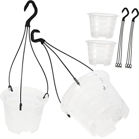 COOPHYA 4sets Vasi Sospesi Traspiranti Per Piante Fioriera Decorativa Per Interni Con Ganci Inclusi Per Piante Fiori