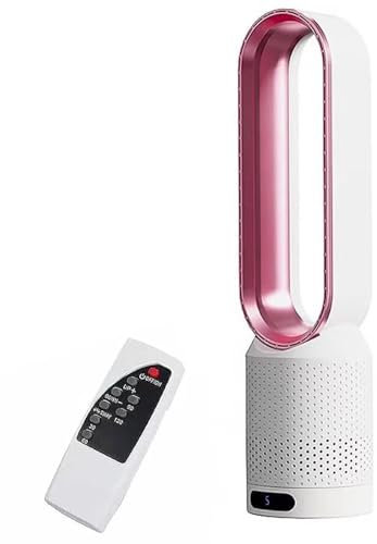 2 in 1 air Purifier bladeless Tower Fan,leafless Tower Fan for Home Office use,90° oscillating Floor Standing Fan with Remote,8 speeds,120min Timer,LED Touch Screen,22inch Desk Fan