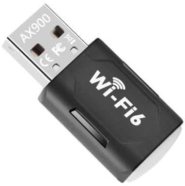 Ginobili Adaptador USB WiFi 6 de 900 Mbps AX900 2.4G 5G de doble banda USB Dongle receptor inalámbrico WLAN para Win10 y Win11