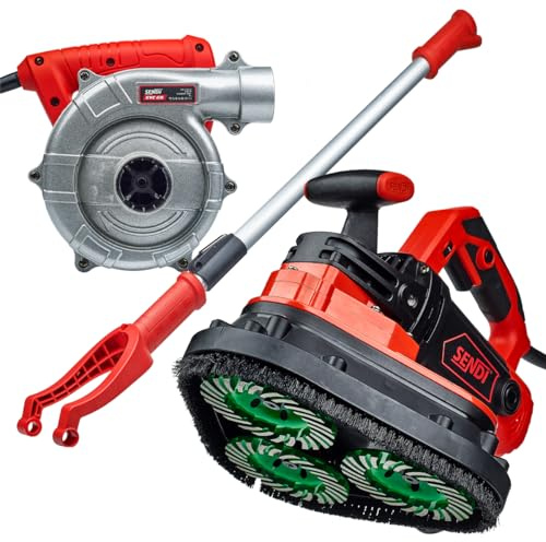 Smerigliatrice universale SENDI TRIPPLE GS - Levigatrice per superfici come calcestruzzo, adesivo, vernice ecc - Tre assi rotanti intercambiabili - Motore potente - 2450 W e 230 V - Include lucidatura