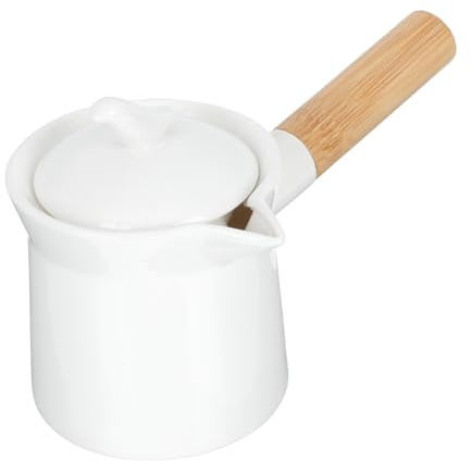 Ipetboom Tetera de Cerámica Color 300ml Tapa y Mango Tetera para Hacer Té para Té Tarde Uso Doméstico y Cafeterías Juego Individual
